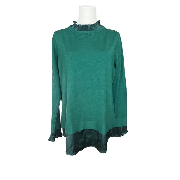 Sioni Milano green long sleeve sweater blouse size XL - Picture 1 of 4